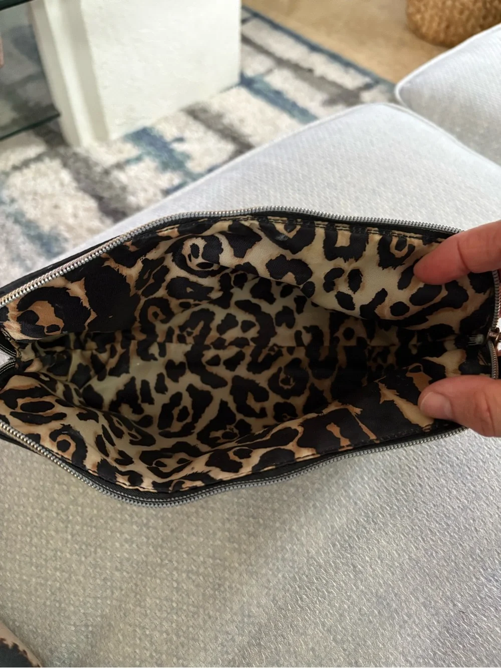 Victoria's Secret Black Rhinestone Zip-Around Wallet